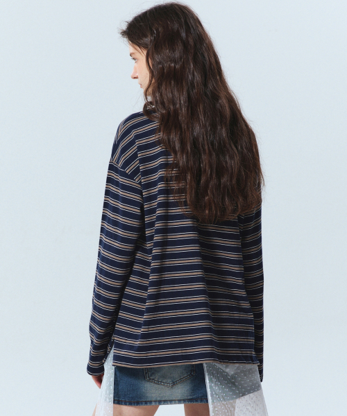 SIGNATURE LOGO STRIPE PK SLEEVE_NAVY