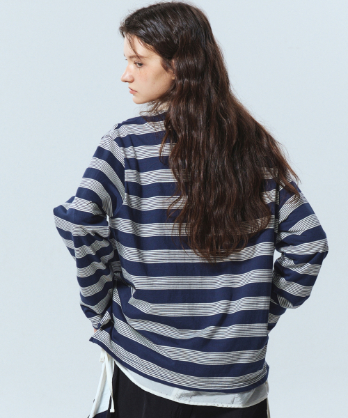 CLASSIC STRIPE PK длинный SLEEVE_NAVY