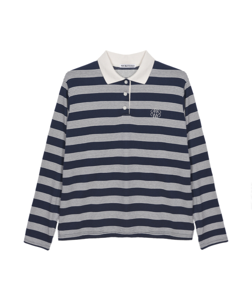 CLASSIC STRIPE PK длинный SLEEVE_NAVY