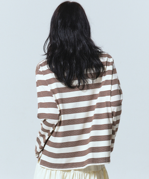 CLASSIC STRIPE PK длинный SLEEVE_BEIGE
