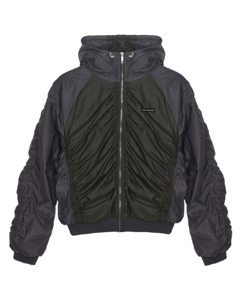 HOODY SHIRRING VOLUME куртка_KHAKI