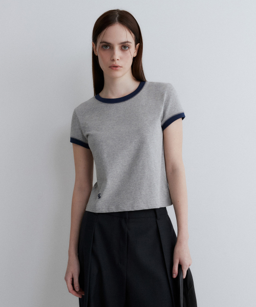 (WOMEN)LOGO RINGER T-SHIRT - 5 цвет