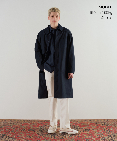 BACK SATIN SHORT CHORE куртка [NAVY]