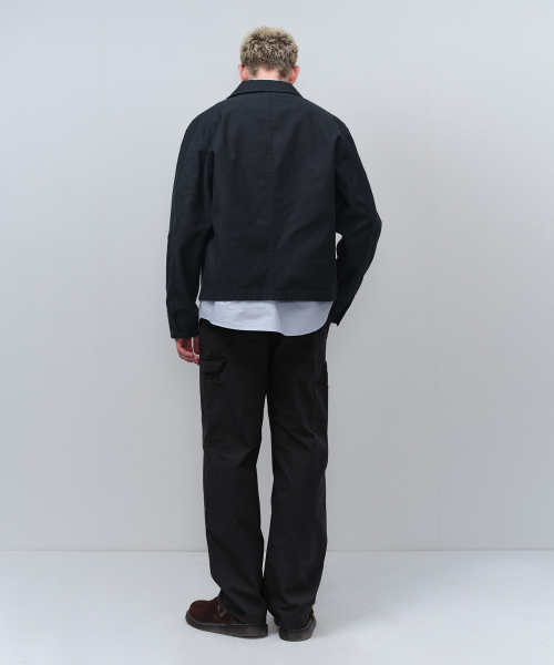 BACK SATIN SHORT CHORE куртка [NAVY]
