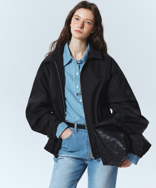 NICOLE оверсайзD BLOUSON JUMPER_чёрный