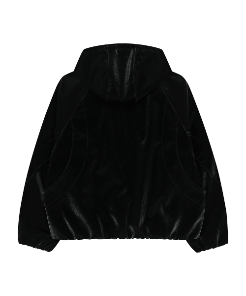GLOSSY HOODED куртка (чёрный)