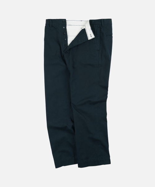 WASHED OFFICER CHINO PANTS _ NAVY