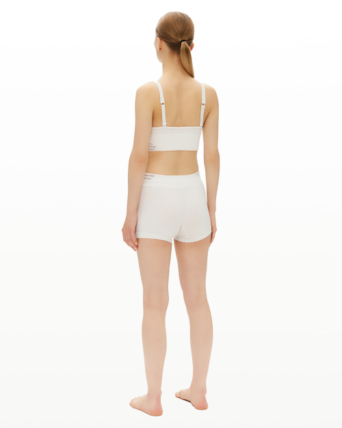 lettering bralette & boy shorts_pure white