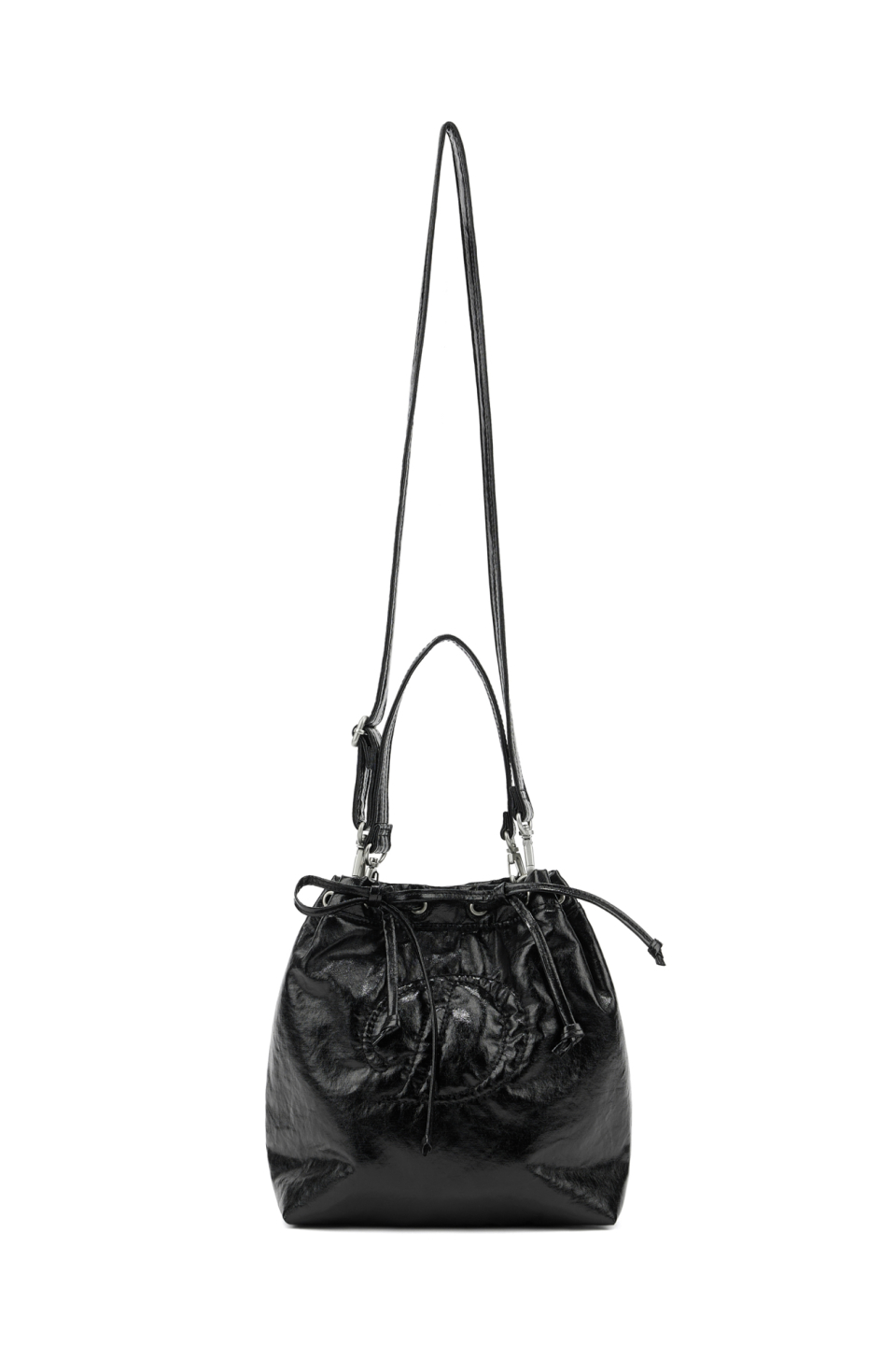 다이닛(DEINET) D STITCH PADDING MINI BAG IN BLACK - 사이즈