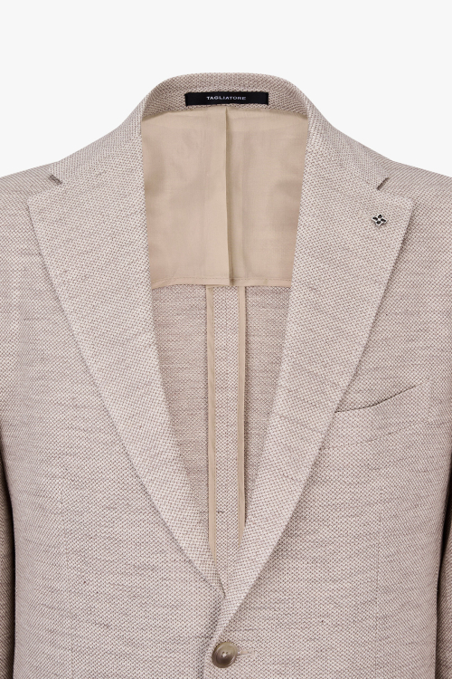 [TAGLIATORE] Блейзер из льна_Beige 4715102602