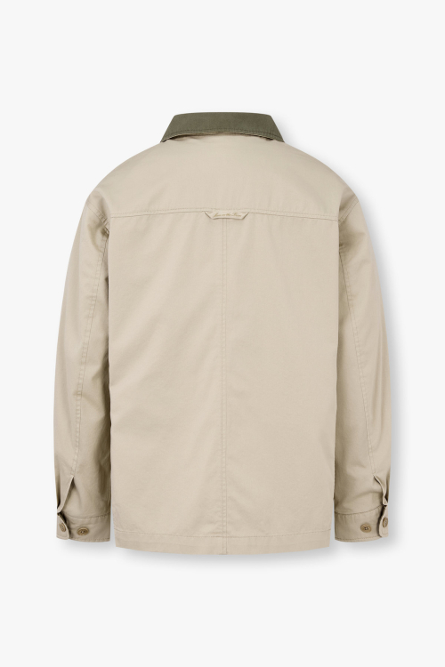 Контрастная хлопковая куртка Beige 4715109007