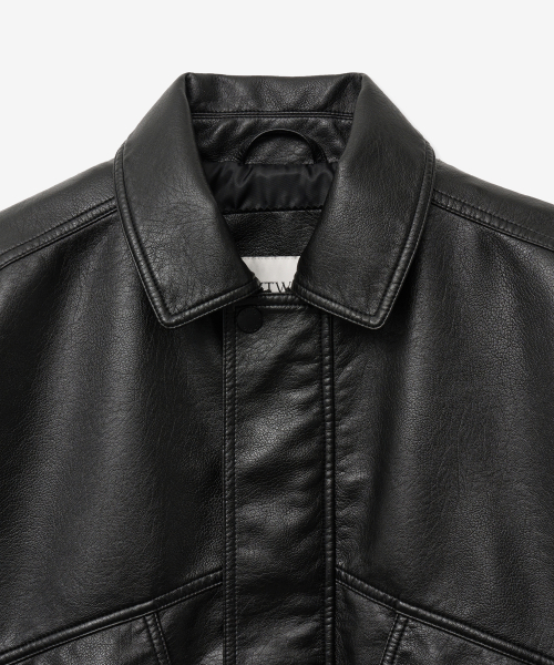 Потертый кожаный бомбер 8239 (BLACK)