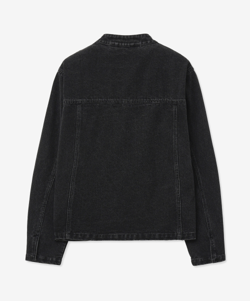 Байкерская джинсовка с вареным эффектом 8250-1 (BLACK)