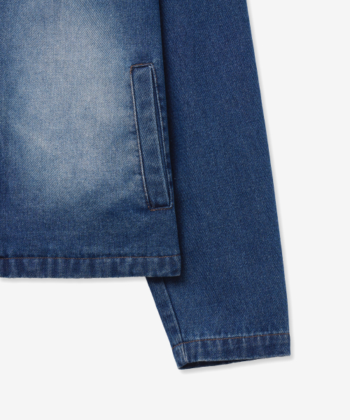 Джинсовая байкерская куртка 8250 с варкой (BLUE)