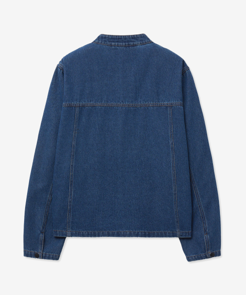 Джинсовая байкерская куртка 8250 с варкой (BLUE)