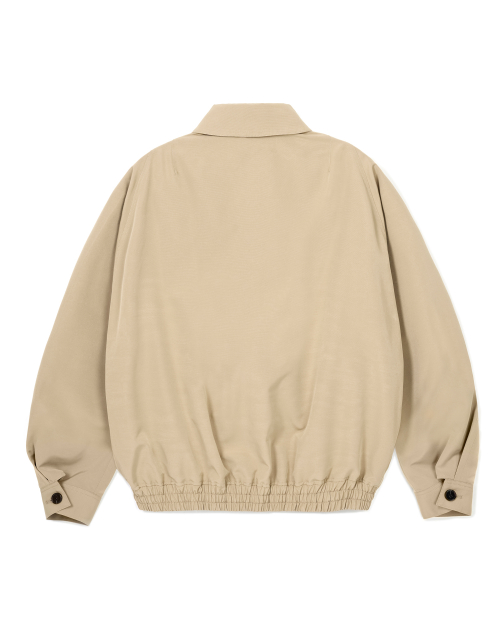 Pleated Blouson Jacket - Beige