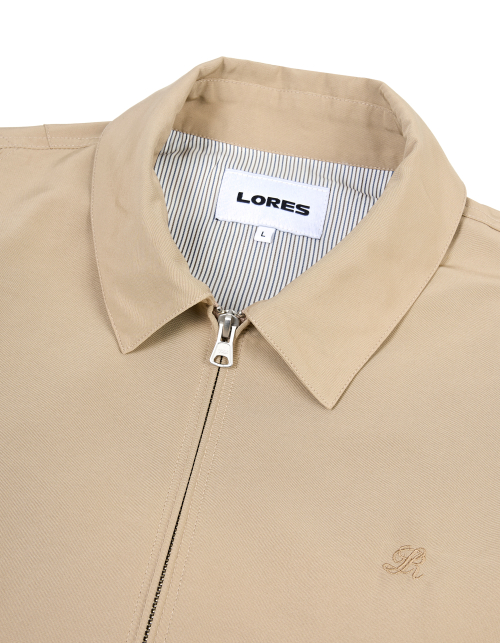 Pleated Blouson Jacket - Beige