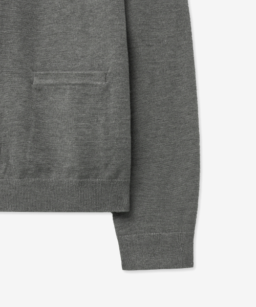 Мягкий базовый кардиган с круглым вырезом (GREY)