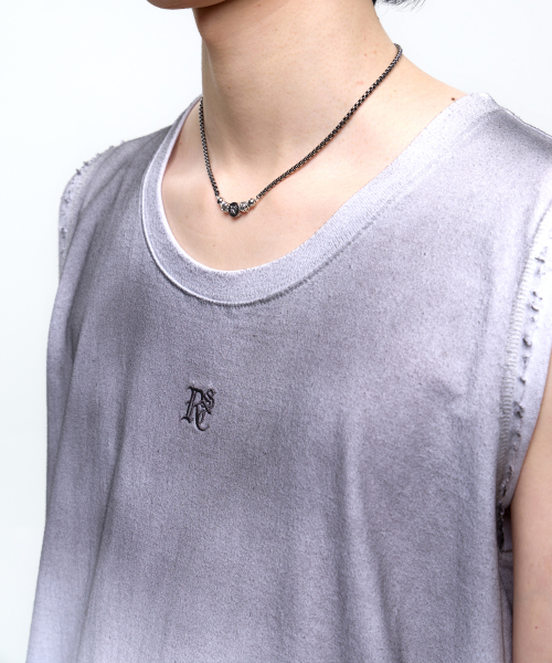 LOGO WASHING SLEEVELESS - WHITE