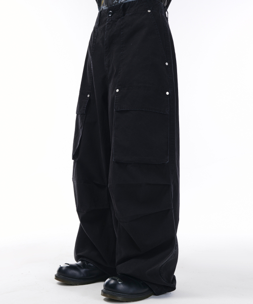 Карго-брюки Washed Fatigue с передними карманами [Black]
