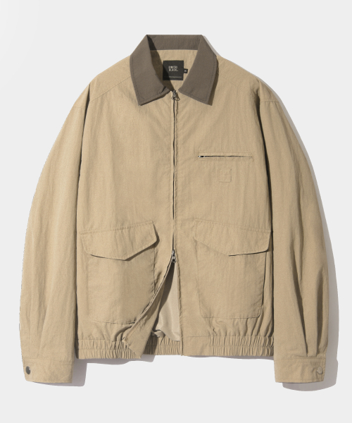 2WAY NYLON DETROIT WIND JACKET_BEIGE