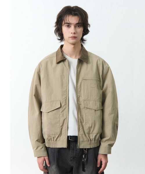 2WAY NYLON DETROIT WIND JACKET_BEIGE