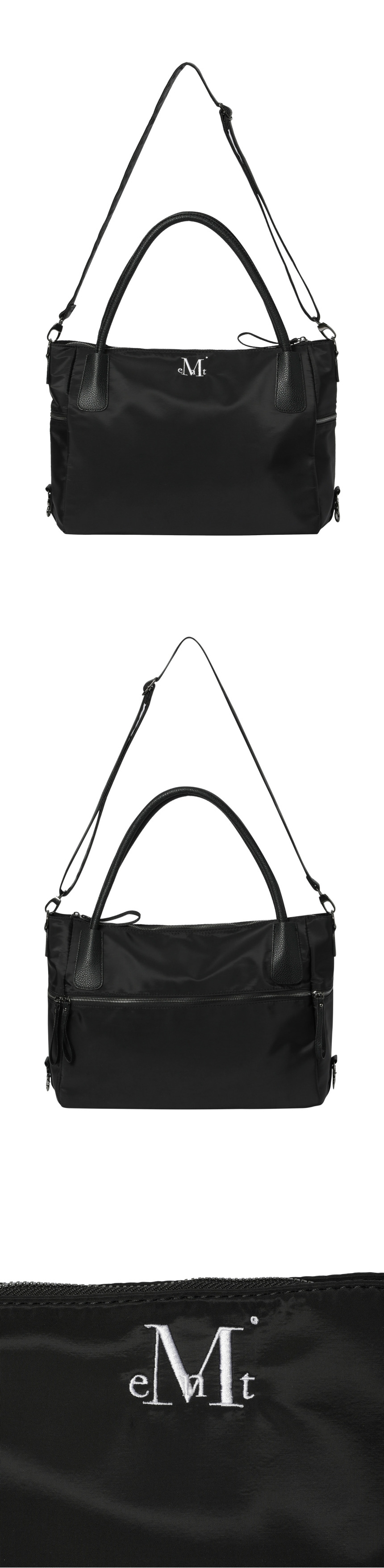 MUSINSA | MUCENT 4-Way Signature Logo Unisex Tote Bag