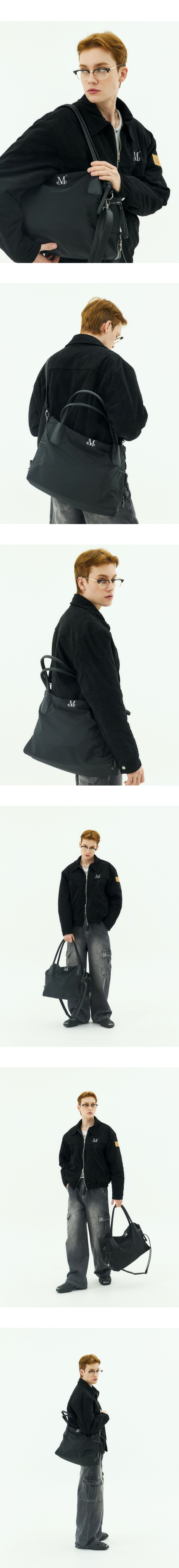 MUSINSA | MUCENT 4-Way Signature Logo Unisex Tote Bag