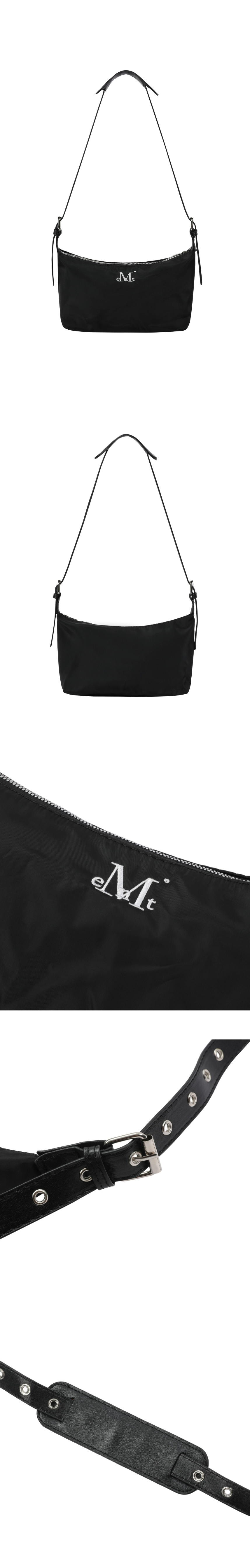 ［MUCENT］MOTOR PUNCHING CROSS BAG Black MUCENT - MOTOR PUNCHING CROSS BAG motor punching shoulder