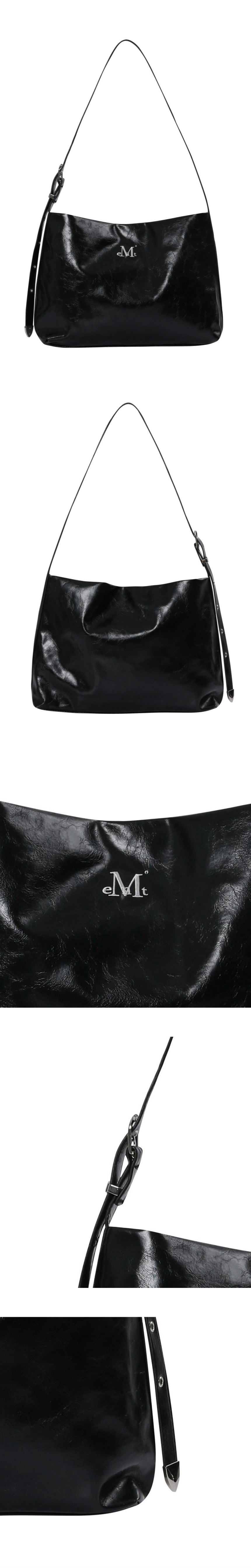 ☆MUCENT☆ Western Crackle Leather Shoulder Bag Unisex MUSINSA | MUCENT Western Crackle Wrinkle Leather Shoulder