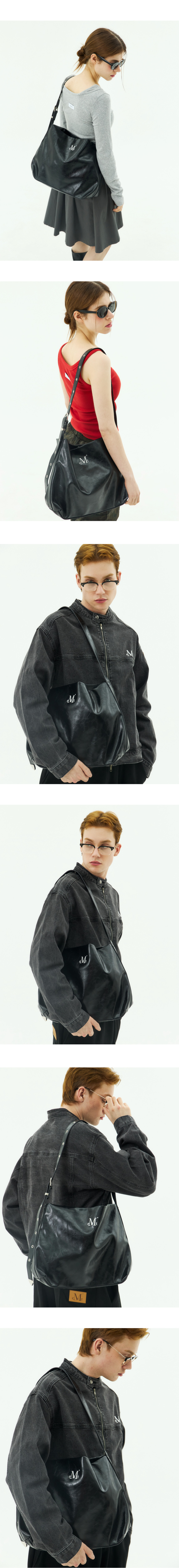 ショルダーバッグ・ポシェット ^MUCENT^ Western Crackle Leather Shoulder Bag Unisex P00000M MUSINSA公式 | MUCENT Western Crackle Wrinkle Leather