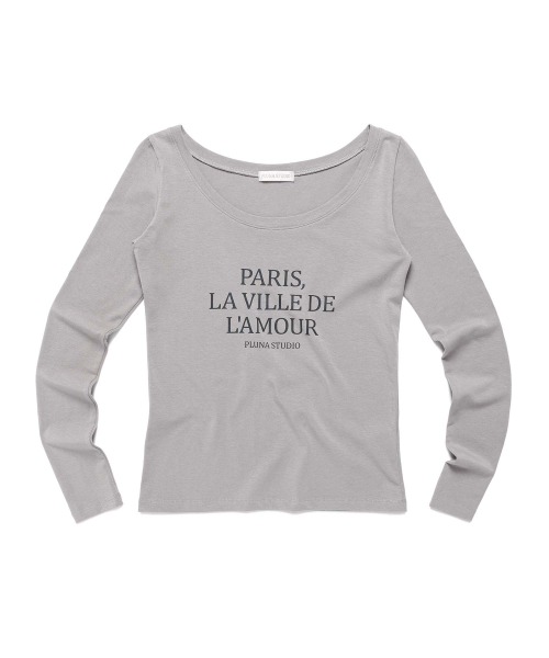 Лонгслив с открытыми плечами City of Love Grey