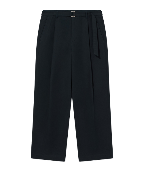 Свободные хлопковые брюки с ремнем Dark Navy