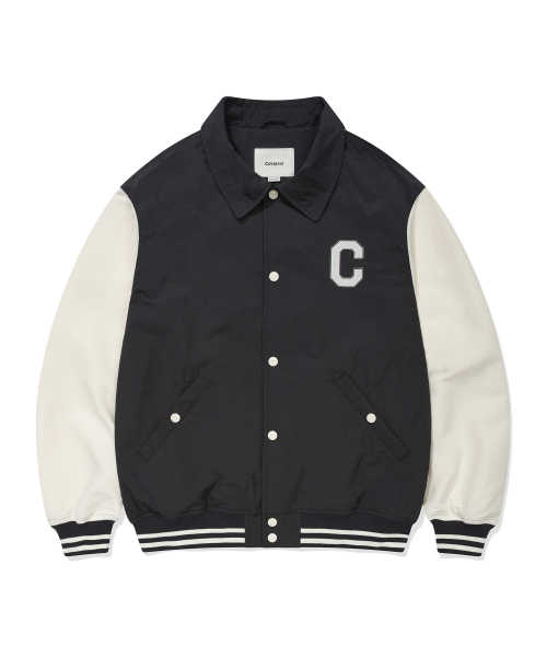 Куртка-васити с воротником и логотипом C Charcoal