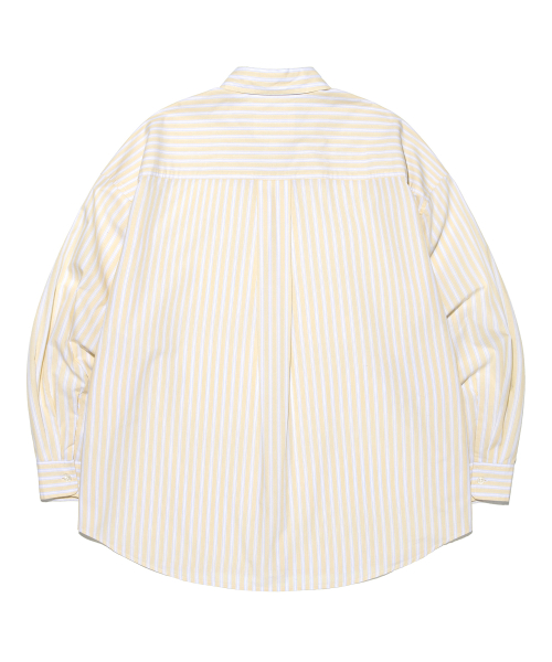 Женская оверсайз рубашка в полоску Light Yellow