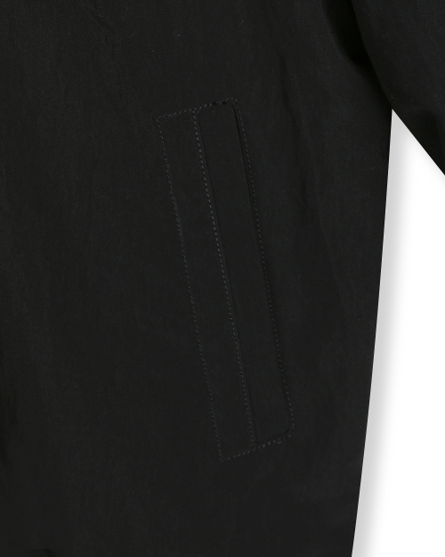 LAYERED HOODED ZIP UP JUMPER BLACK