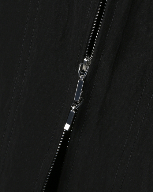 LAYERED HOODED ZIP UP JUMPER BLACK