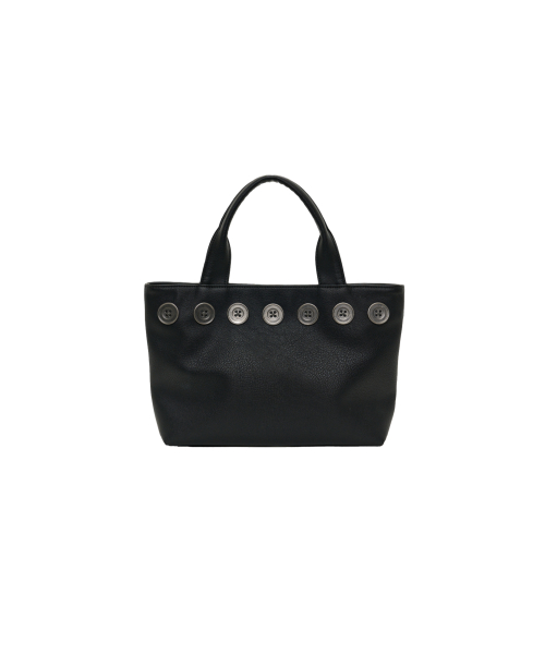 Sunday Tote Bag (button wide)(black)