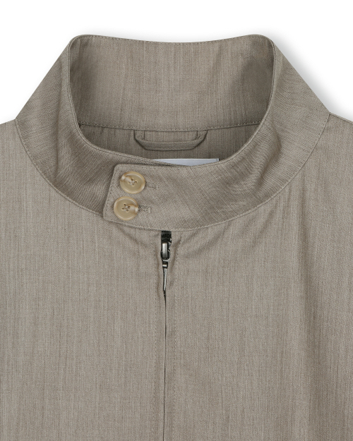 RELAXED HARRINGTON JACKET MELANGE BEIGE