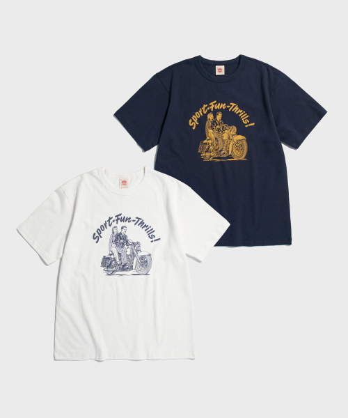 Knight Motorcycle Short Sleeve Tee Navy