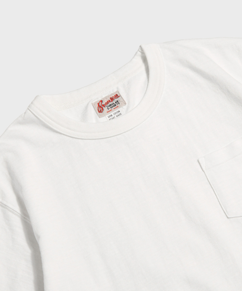 Tompkins USA Cotton Single Yarn Pocket Tee White