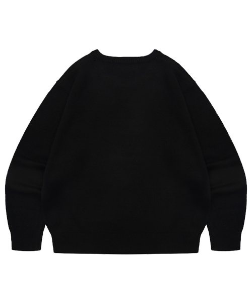CAT FACE KNIT (BLACK)