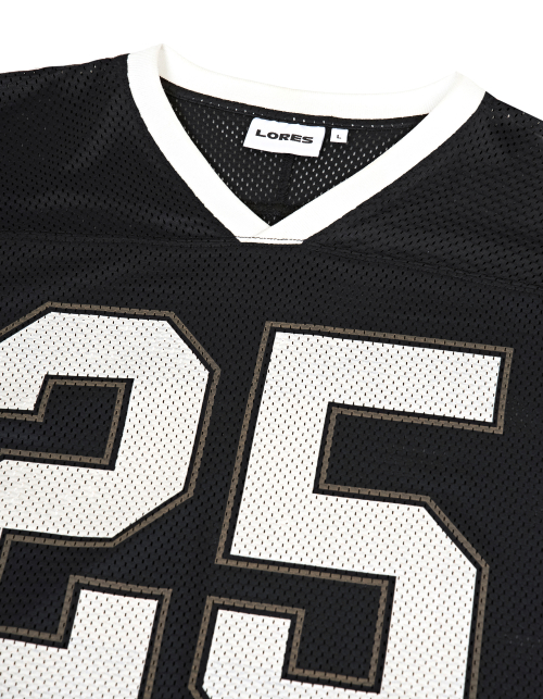 Mesh Football Jersey - Black