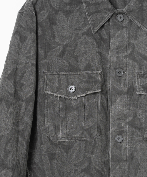 Рубашка-куртка из смесовой ткани (Charcoal Grey)