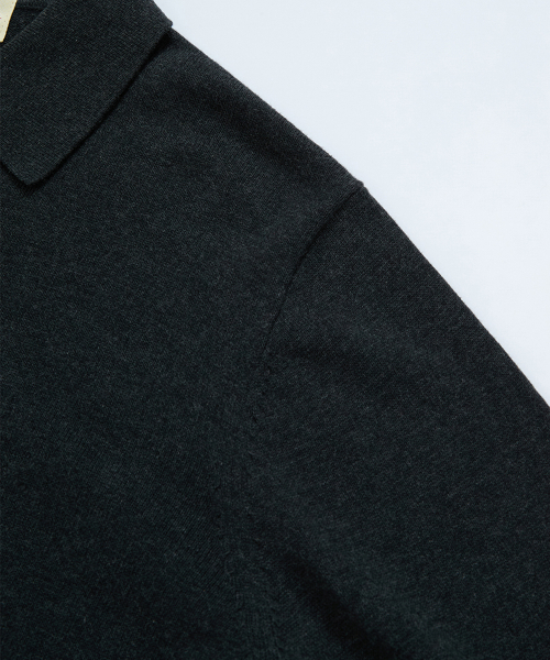 Essential Cotton Comfort Collar Cardigan (Grey)