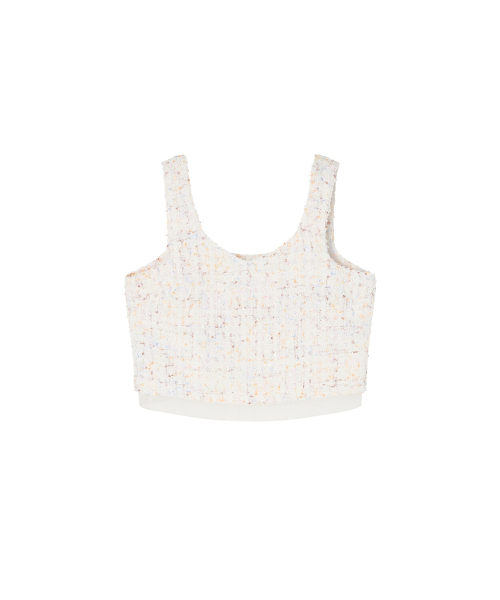 Tento Tweed Vest _ Ivory