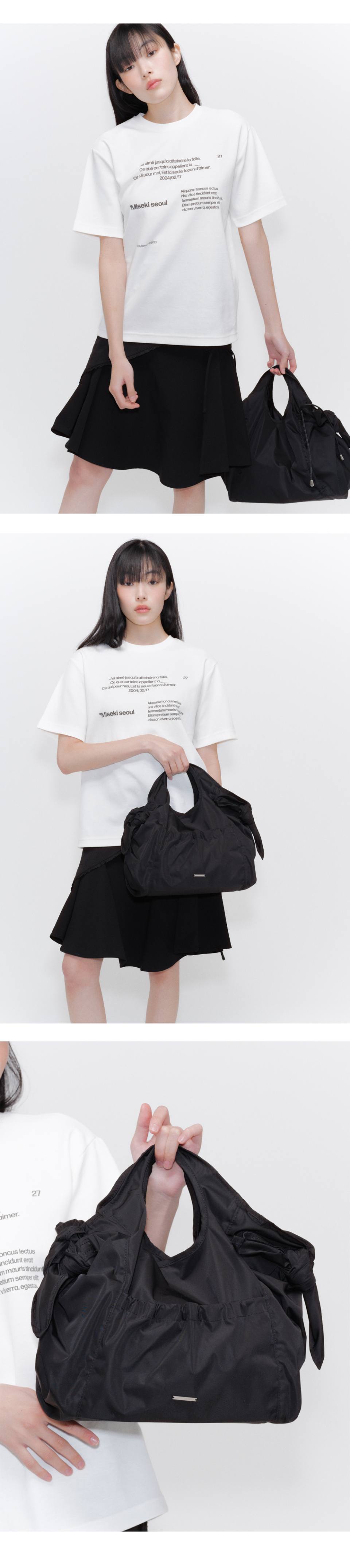 ★ MISEKI SEOUL★ Tieup tote bag BLACK MSK251BG03BK MUSINSA | MISEKI SEOUL Tie-up tote bag BLACK