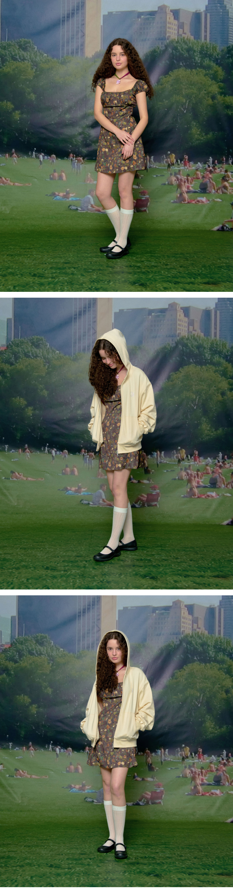 ★韓国人気★Loulouseoul★Goya Brown Dress eed548ee59b844a1bafae5a2717f65