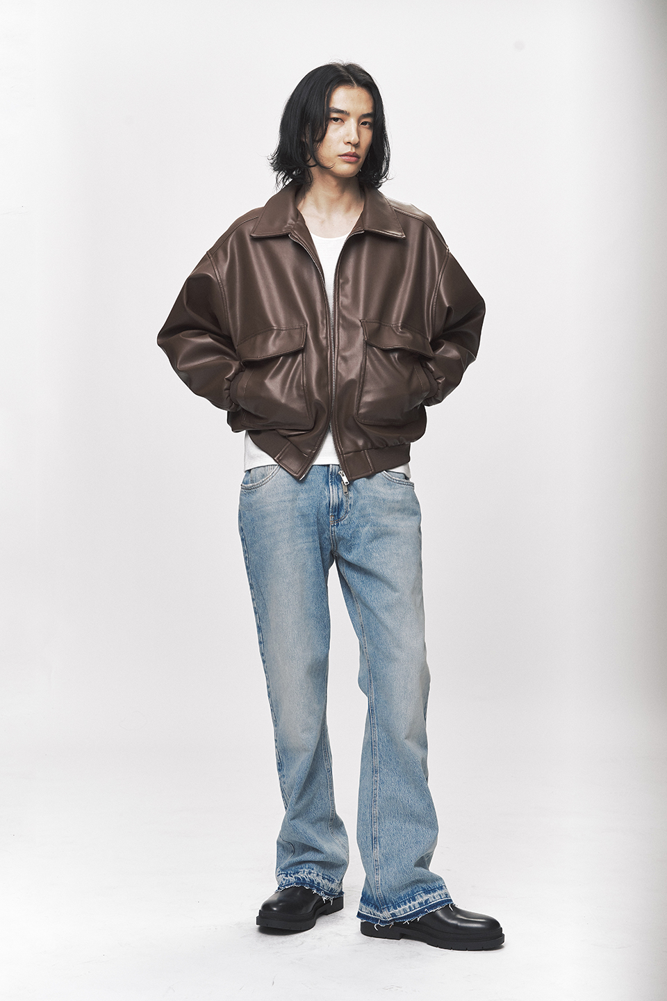 AMOMENTOアモーメント ブルゾン VEGAN LEATHER Vegan Leather Blouson – La Garçonne