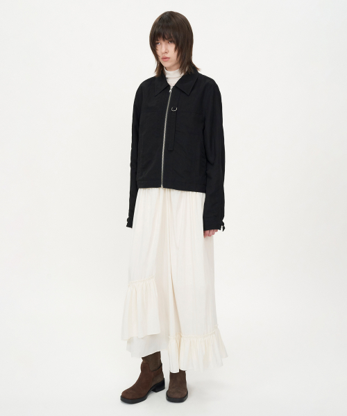 Минималистичная куртка на завязках BLACK